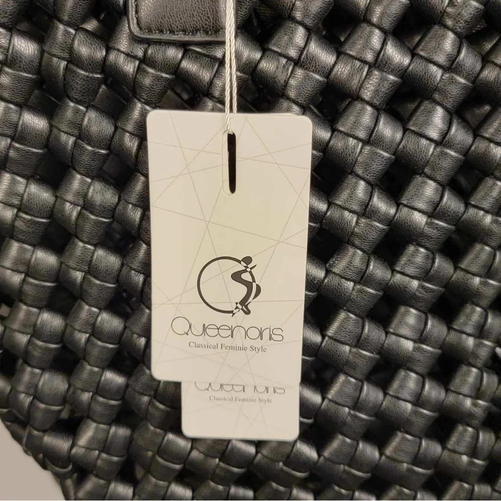 Elegant‎ Black Woven Tote Bag
